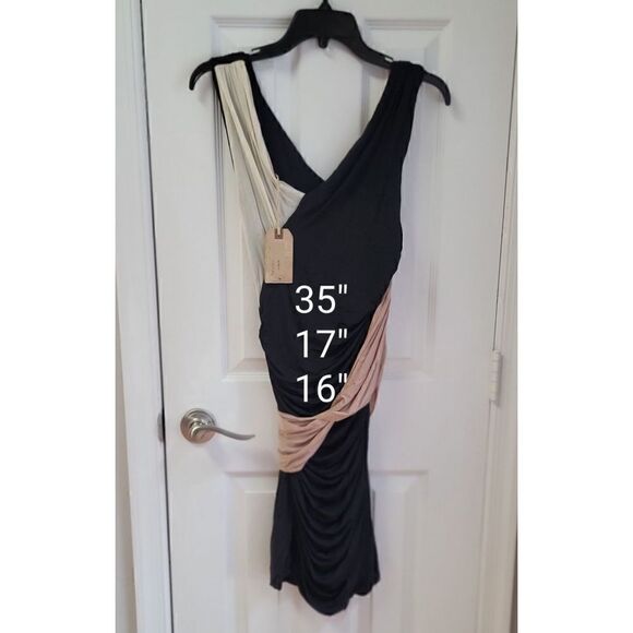 Allsaints Spitalfields Black/Cream Dress 6 - Picture 3 of 6